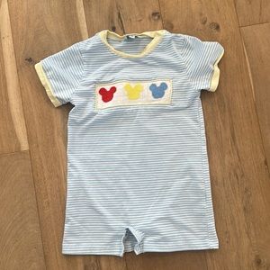 Mickey Mouse 2T Boy Smocked Romper